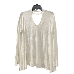 Medium MTS White Long Sleeve Tunic Top Long Sleeve